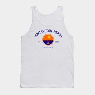 Huntington Beach Surf City Ocean Sunset Print Tank Top